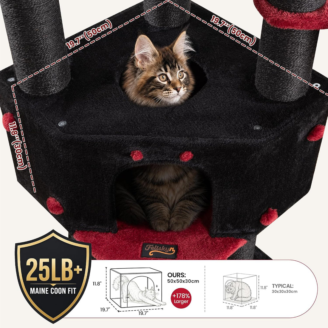 Heavy Duty Large Cat Tree Tower, Extra Wide Cat Scratching Posts