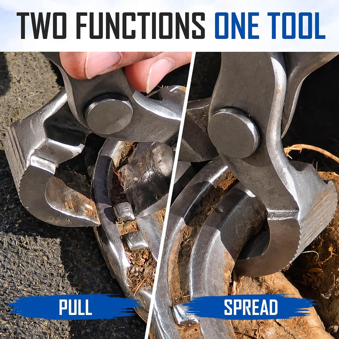 Equine Care 14 Inch Horse Shoe Puller & Spreader, Round-Corner Head