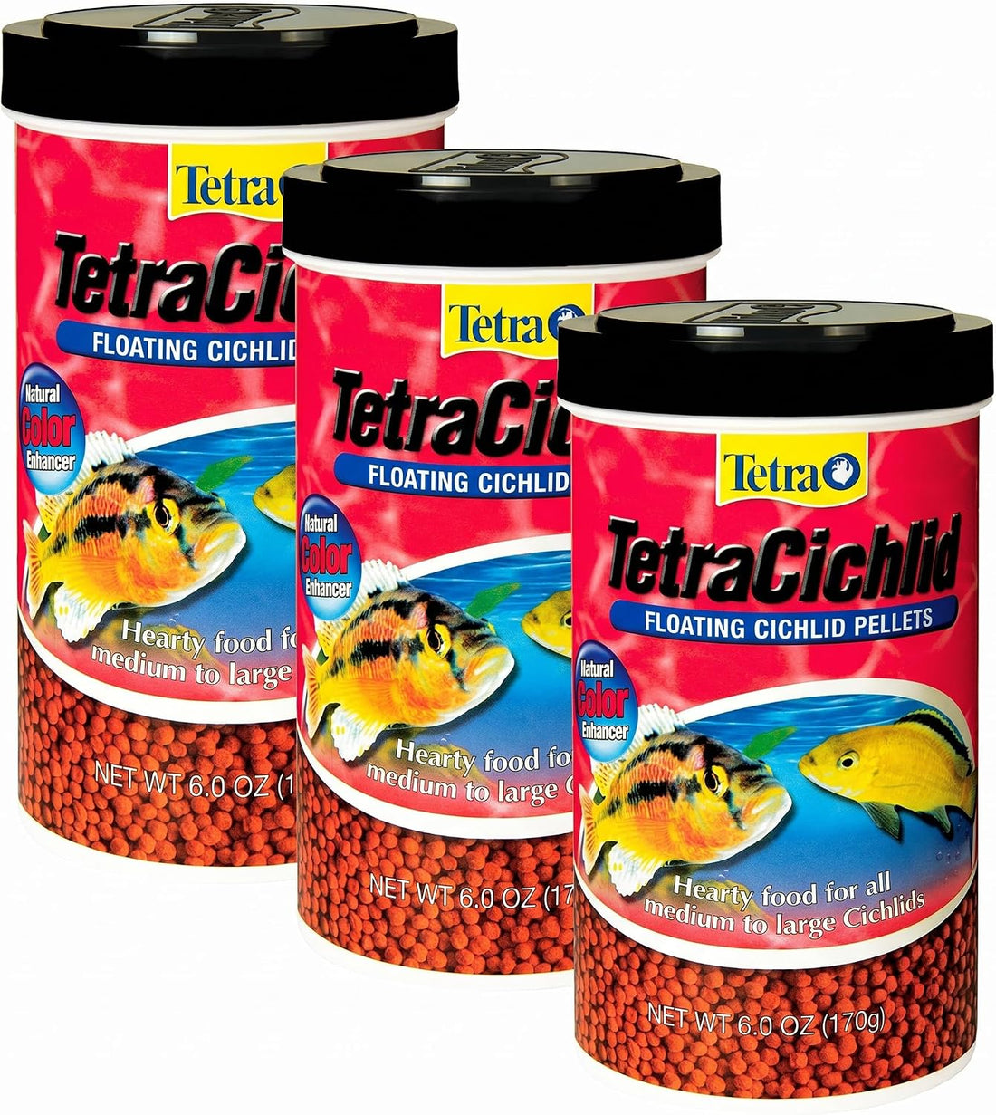 Tetra Cichlid Floating Cichlid Pellets Fish Food, 6 oz