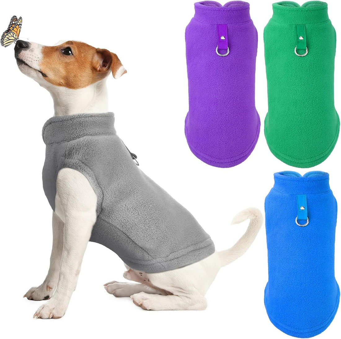 Satinior 4 Pcs Stretch Fleece Dog Sweater