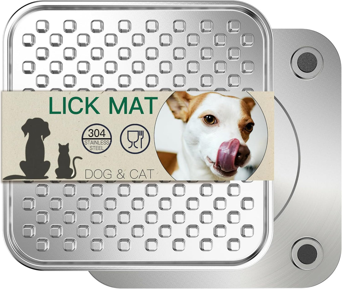 Lick Mat for Dogs & Cats, Double-Wall Stainless Steel