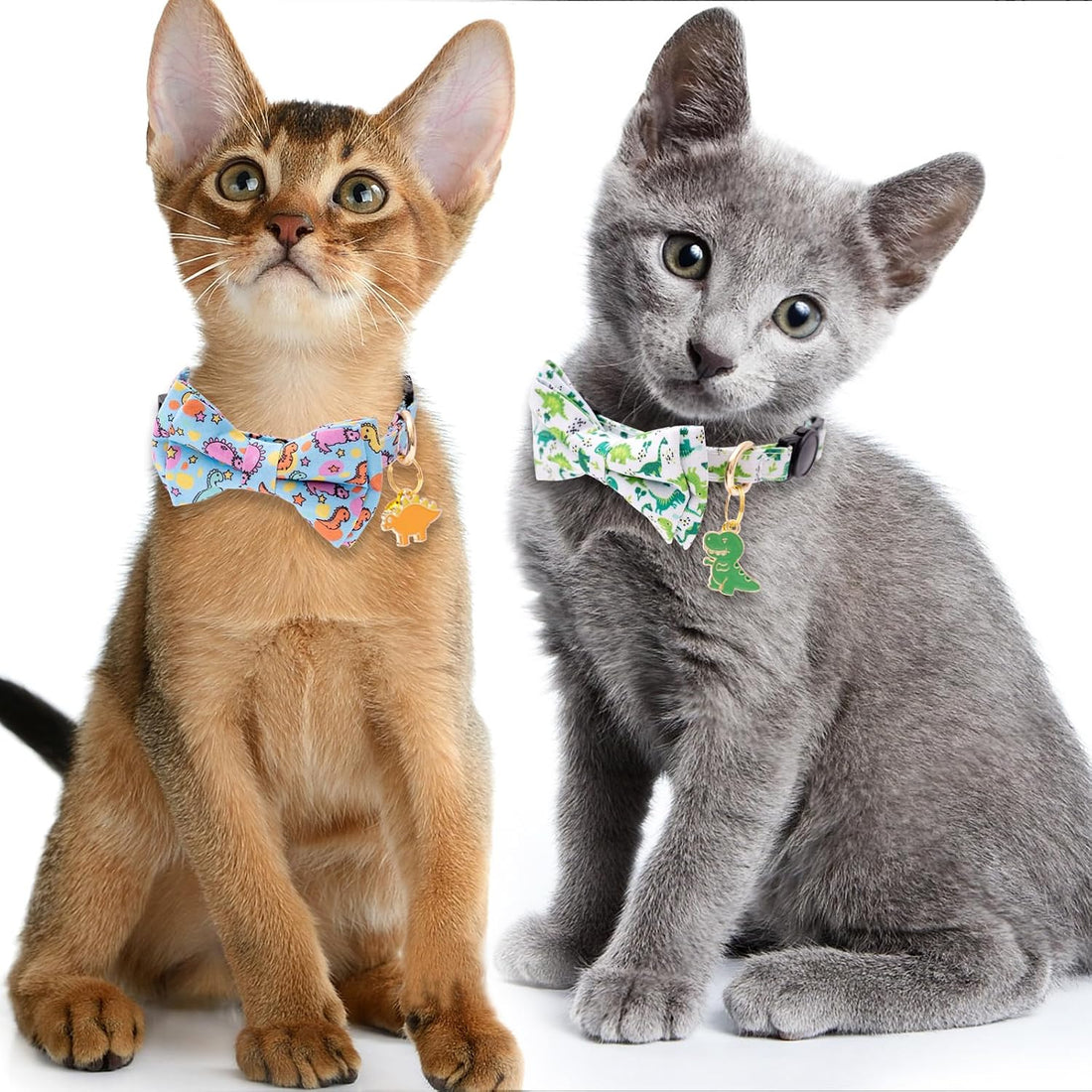 Faygarsle 2 Pack Cat Collar with Bell Breakaway Bowtie for Male