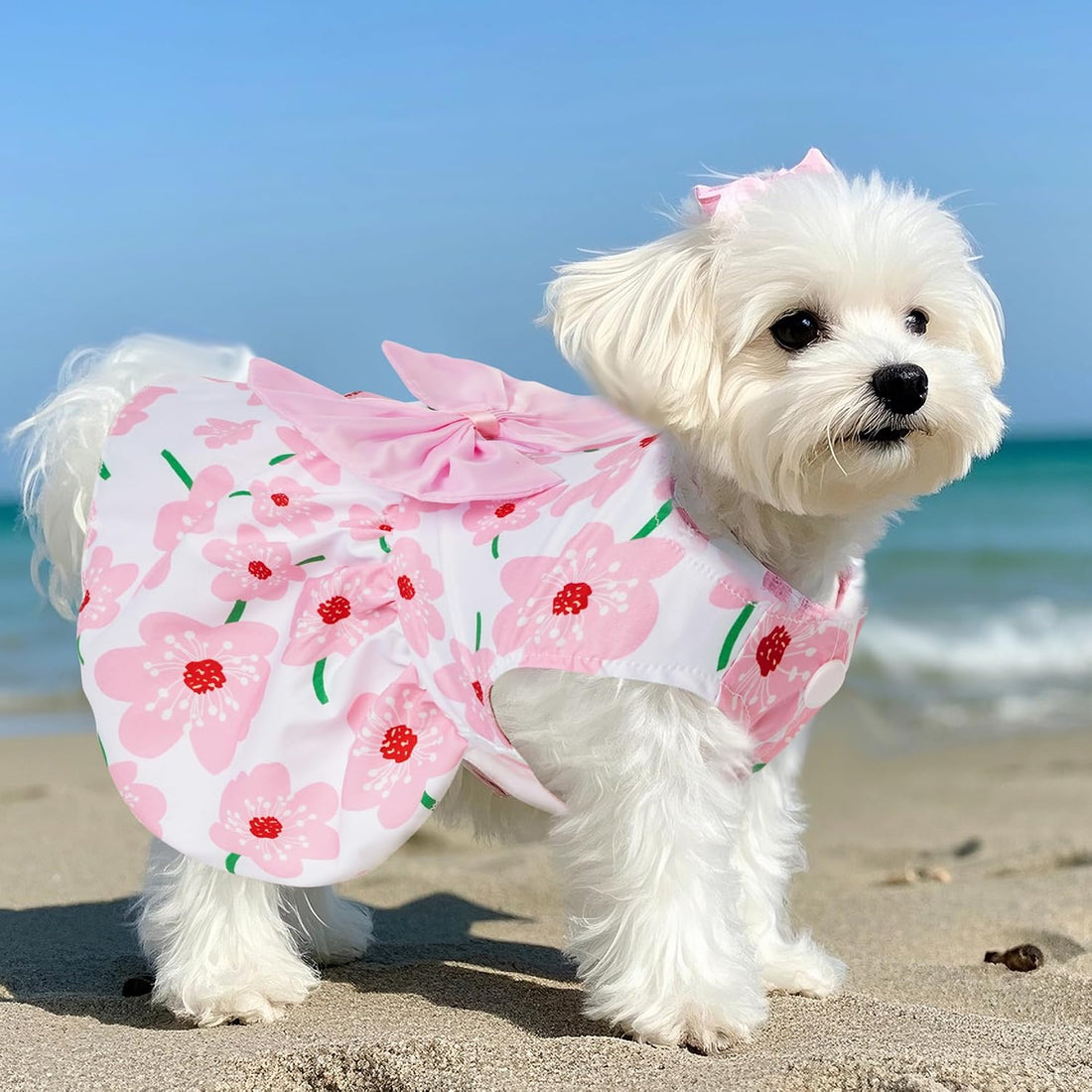 choyaxo Floral Dog Dress Cute Dog Skirt Pet Dress Summer Pet Clothes