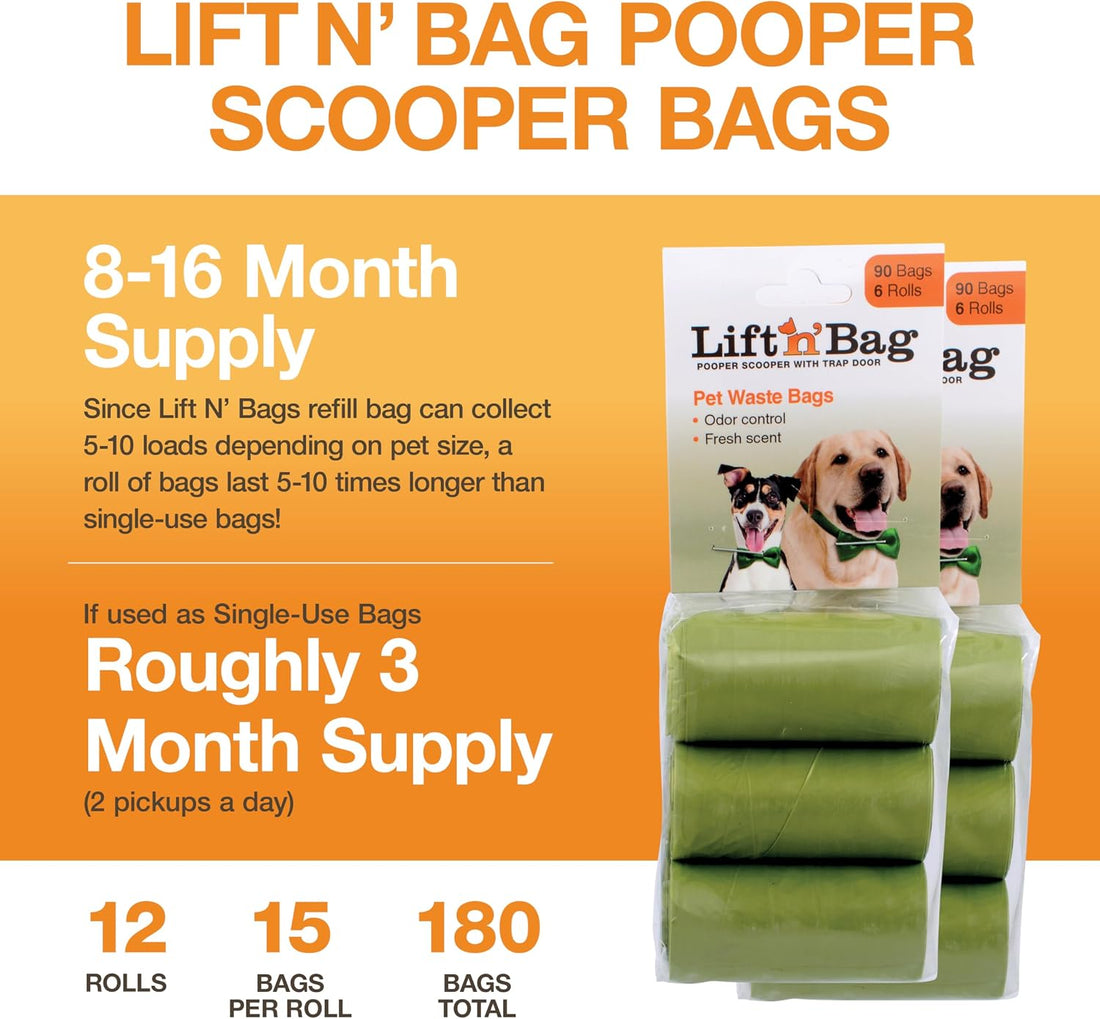 Neater Pets Lift N’ Bag Extra-Capacity Dog Poop Bags Rolls