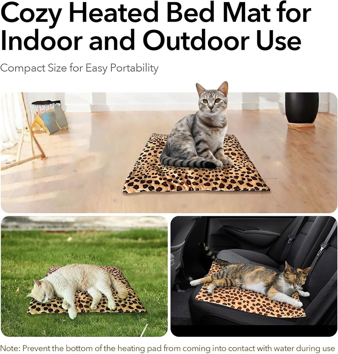 USB Heating Warmer Pad Bed for Cat, Small Dog and Pet, 15"X19"