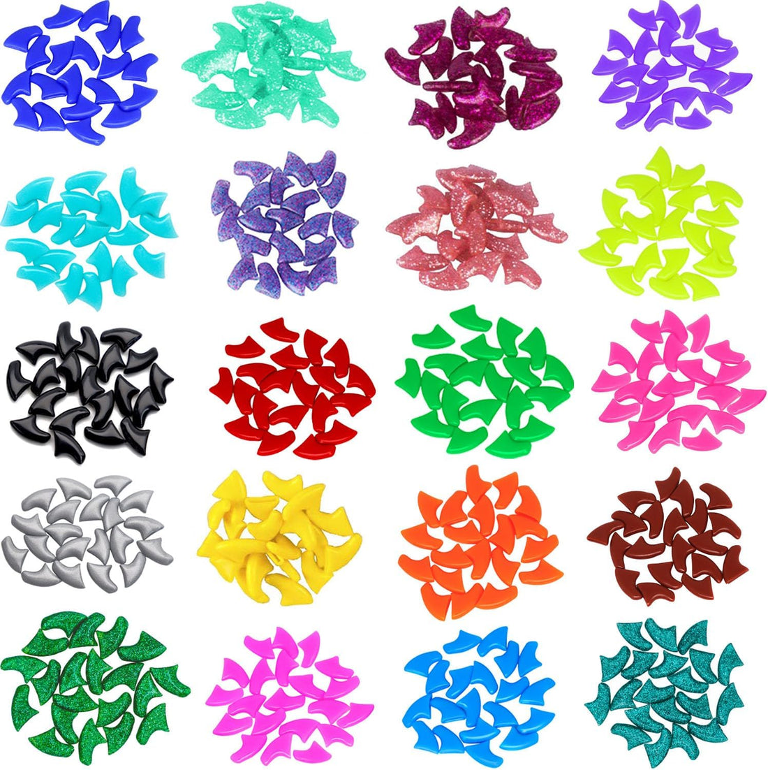 100pcs Cat Nail Caps, Cat Claw Caps with Adhesive Glue and Applicators