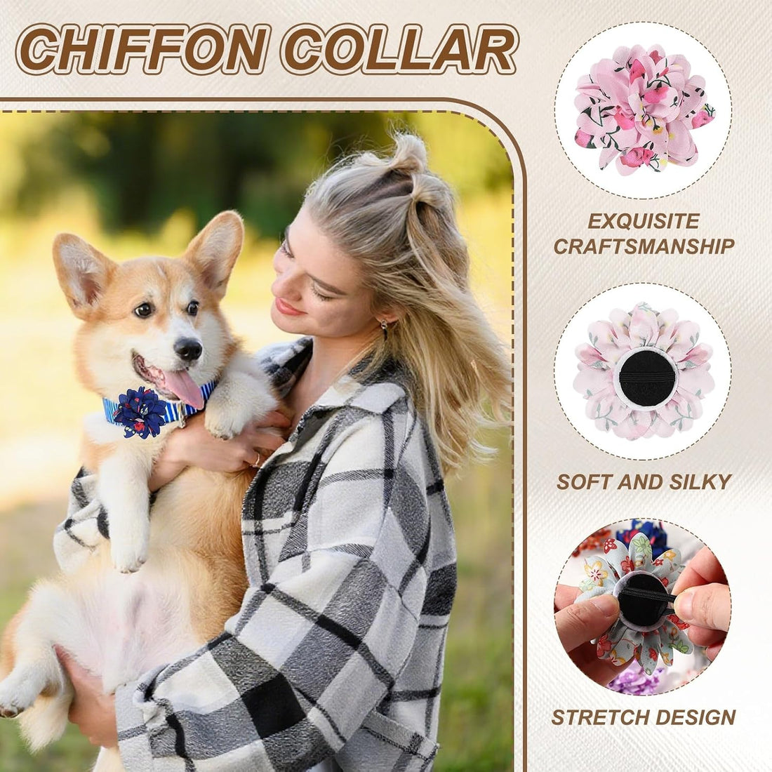 Dog Collar Flowers, Pet Flower Charms