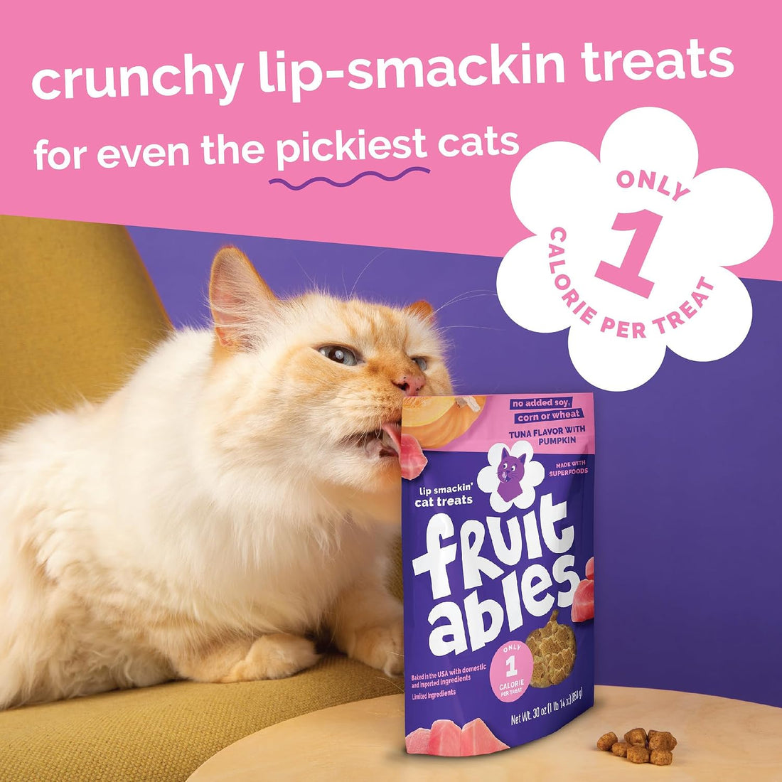 Fruitables Cat Treats - Crunchy Treats for Cats