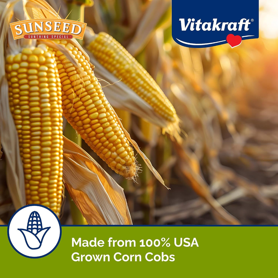 VitaKraft Sunseed Natural Corn Cob Bedding and Litter for Bird 350 cu