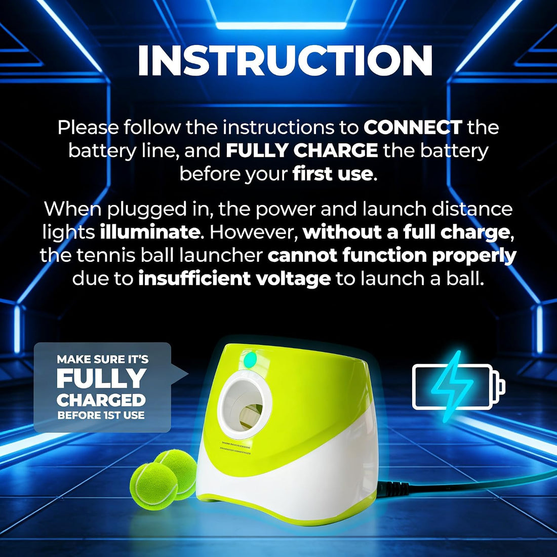 OYE Dog Ball Launcher, Automatic Balls Thrower with 6 Balls for Dog