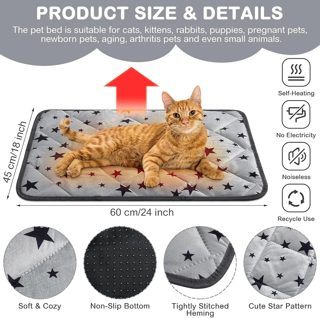 Namalu 4 Pack Self Warming Cat Bed