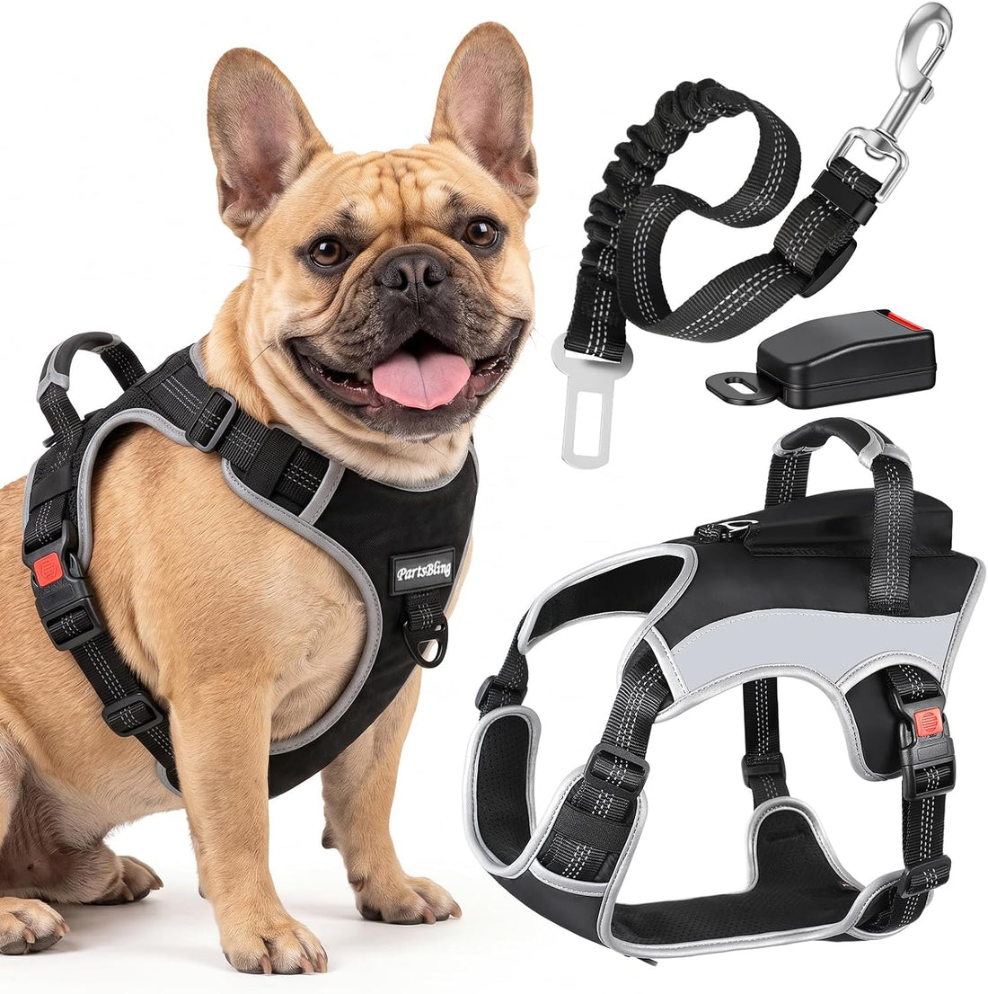 PartsBling Dog Car Harness, Dog Seat Belt Harness for Car
