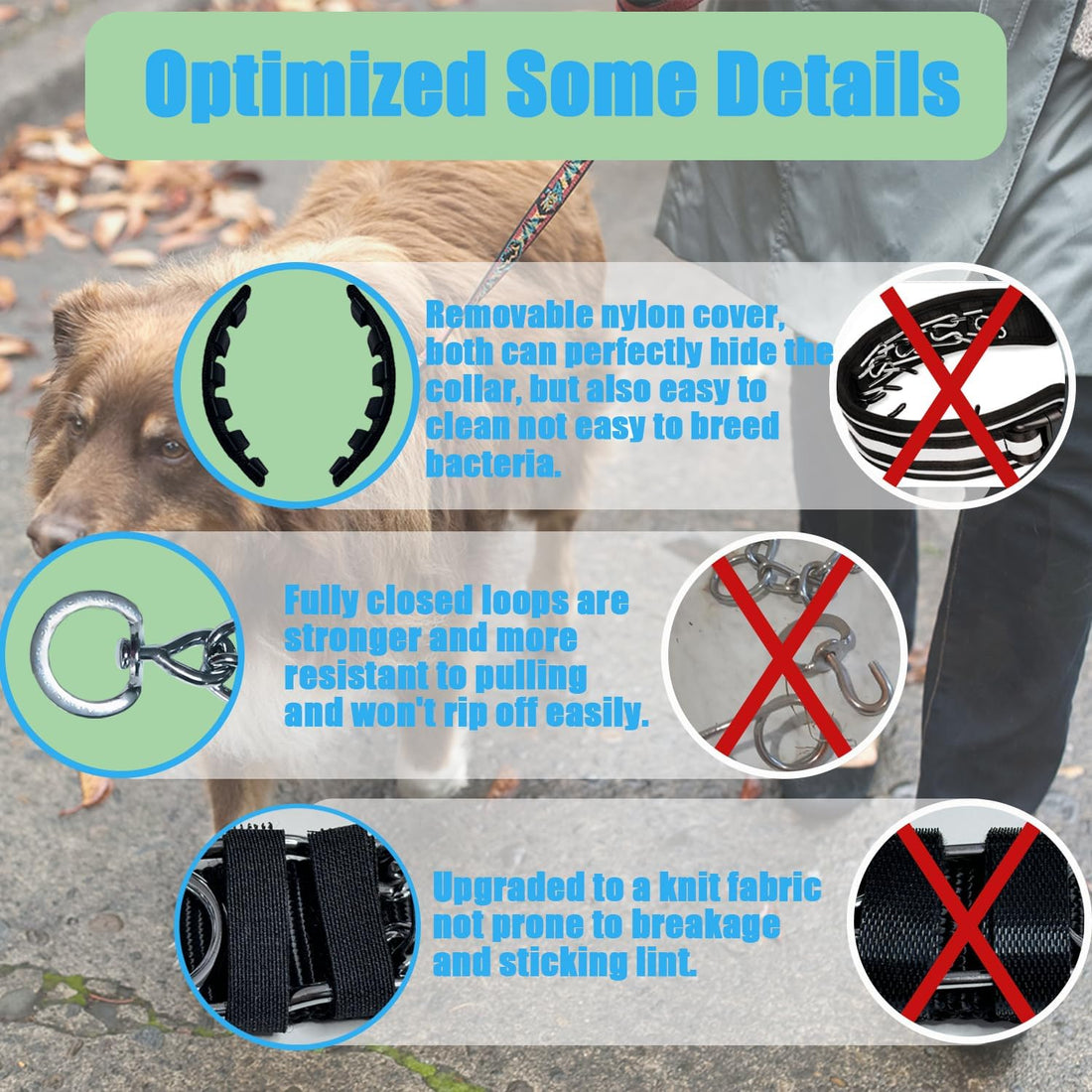Adjustable Collar with Quick Release Buckle Collars for Small Medium