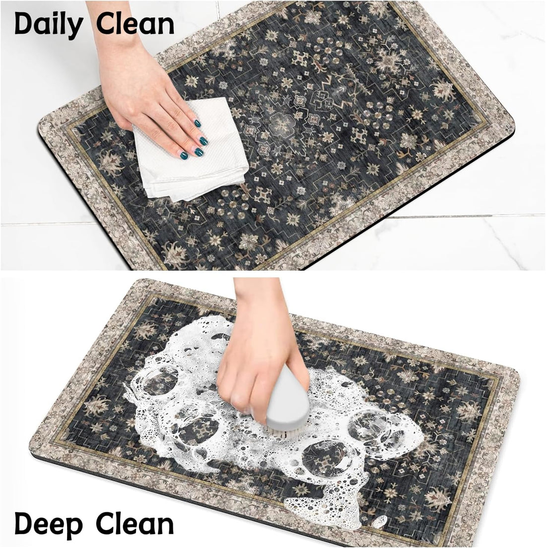 Pet Food Mats for Floor, Absorbent Dog Mat for Food and Water