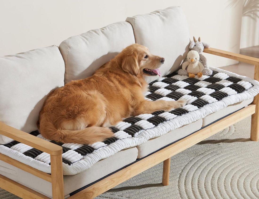 Checkered Couch Cover, Couch Covers For Dogs Washable Non-Slip