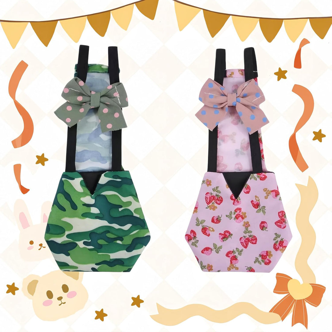 2 Pack Chicken Diapers for Hens, Roosters, Diapers for Ducks