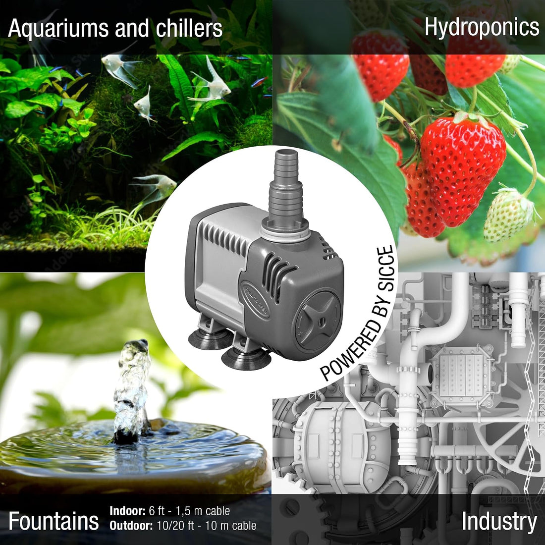 SICCE Syncra Silent 1.0 Multifunction 251 GPH Submersible Water Pump