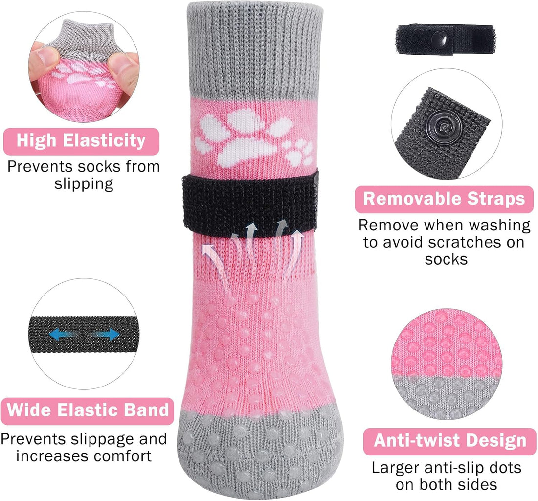 SCENEREAL Anti Slip Dog Sock to Prevent Licking Paws for Hardwood