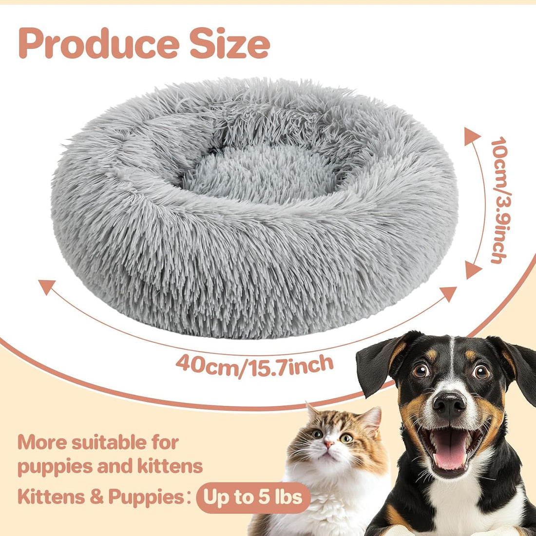 RAINFLOW Cat Bed Indoor Calming
