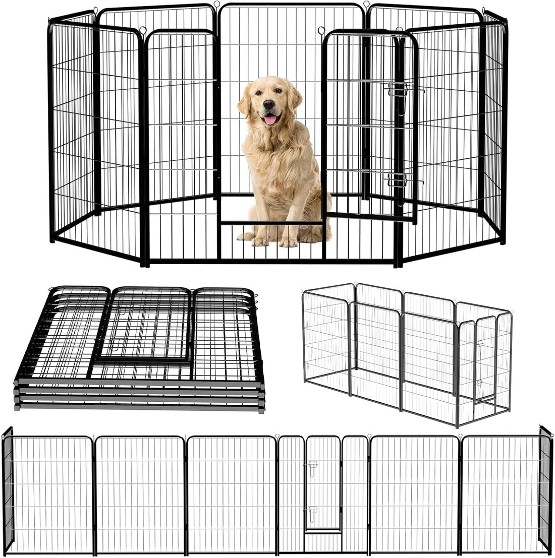 NEWBULIG Dog Playpen Indoor 32 Inch 16 Panels