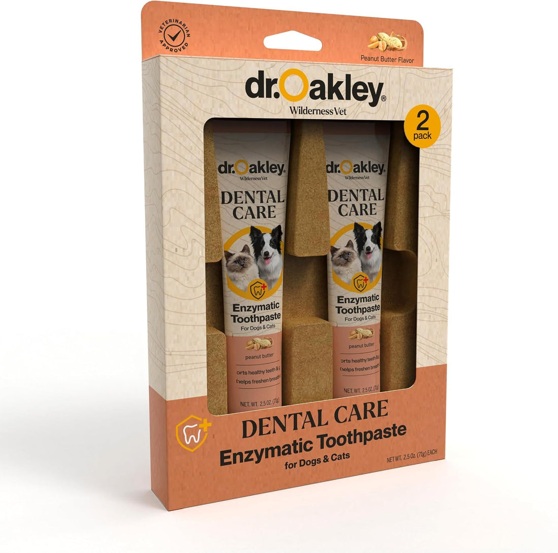 Dr. Oakley 2 Pack Cat or Dog Toothpaste Peanut Butter Flavor