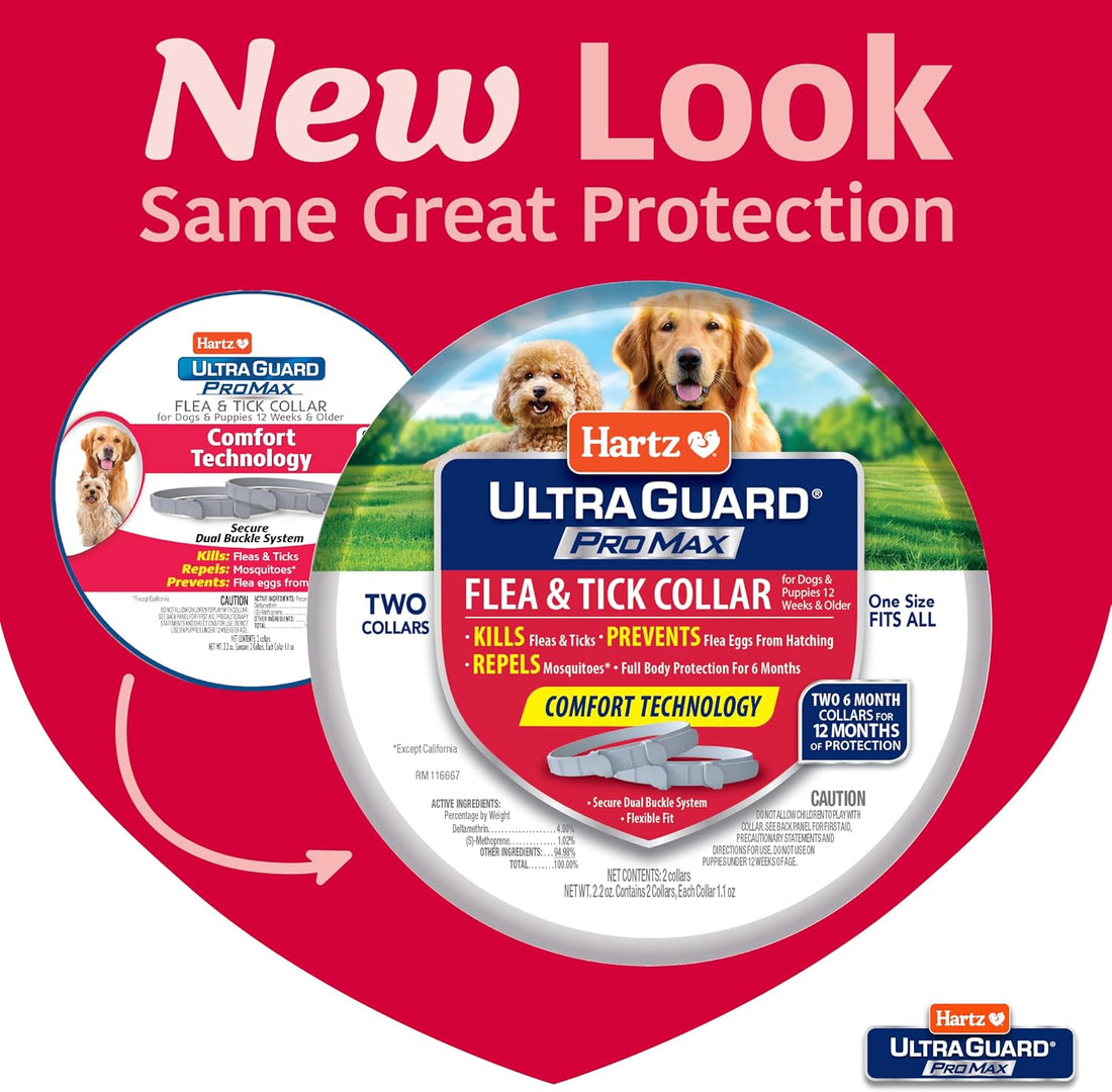 Hartz UltraGuard ProMax Flea & Tick Collar for Dogs I 12 Months