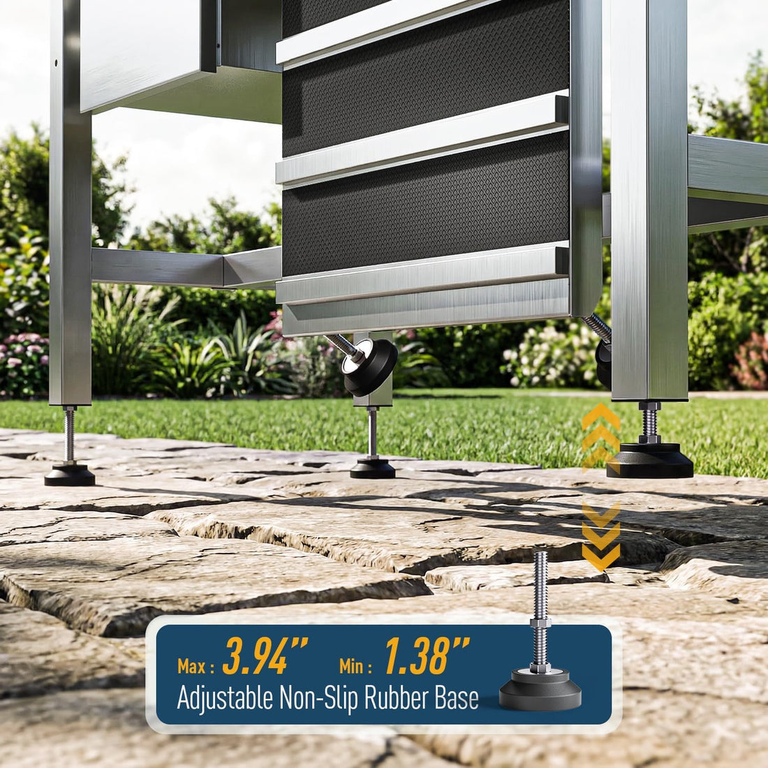 46" Dog Wash Station, 304 Stainless Steel, Side Ramp