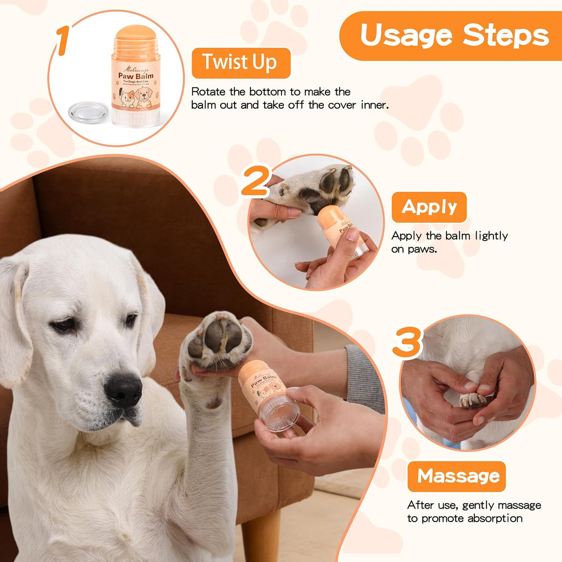 Dog Paw Balm & Nose Balm Stick for Dogs and Cats 1.41oz