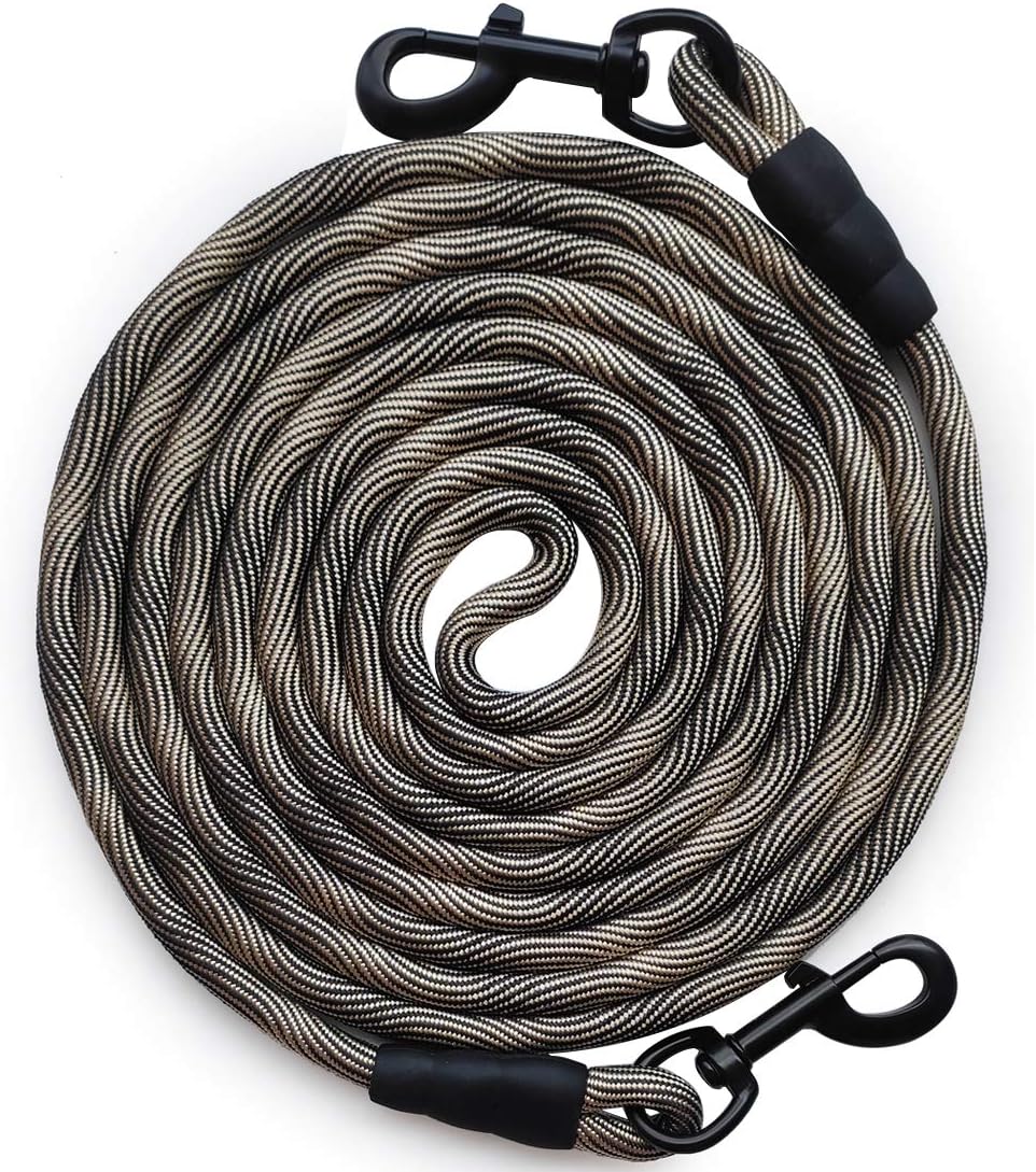 BTINESFUL Dog Tie Out, Check Cord Long Tether Rope Leash