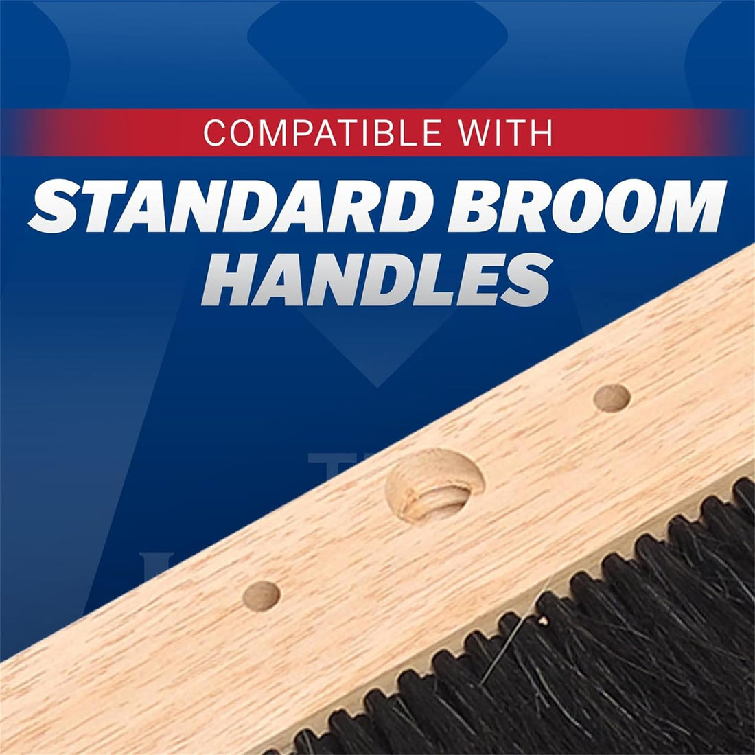 MARSHALLTOWN Wood Backed Concrete Broom, 18 Inch, Assembled in the USA