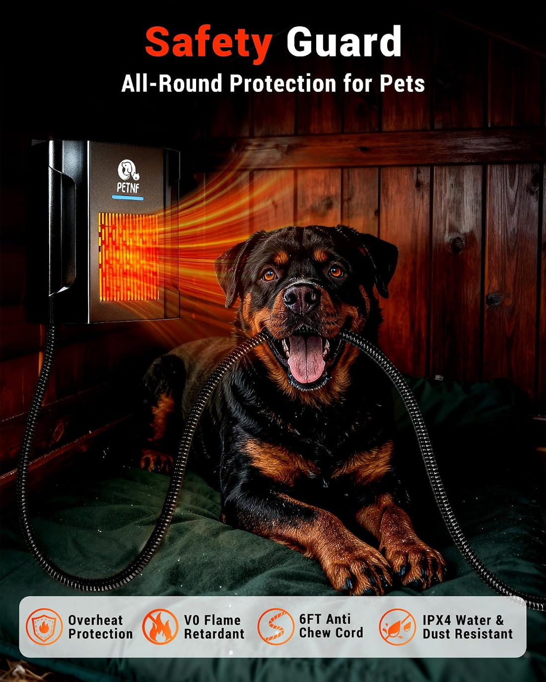 PETNF Dog House Heater – 45℉ to 113℉ Thermostat with WiFi App Control