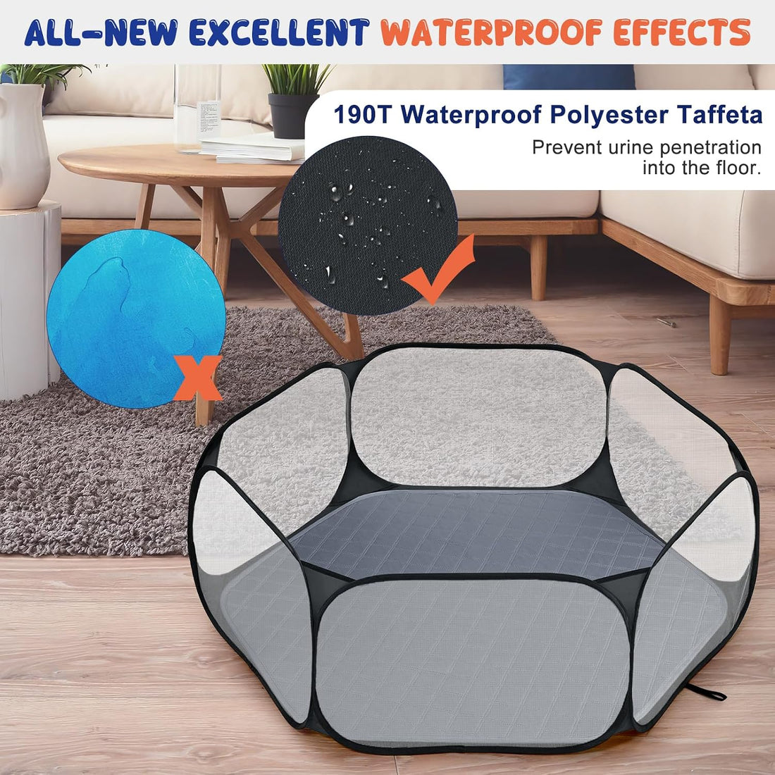 Pawaboo Small Animals Playpen with Pad