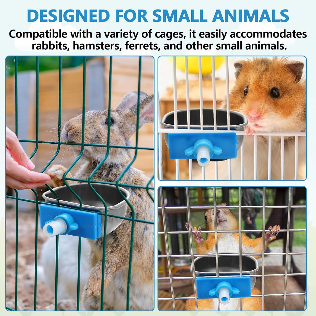Potchen 10 Pcs Rabbit Water Bowl Nipple Drinker