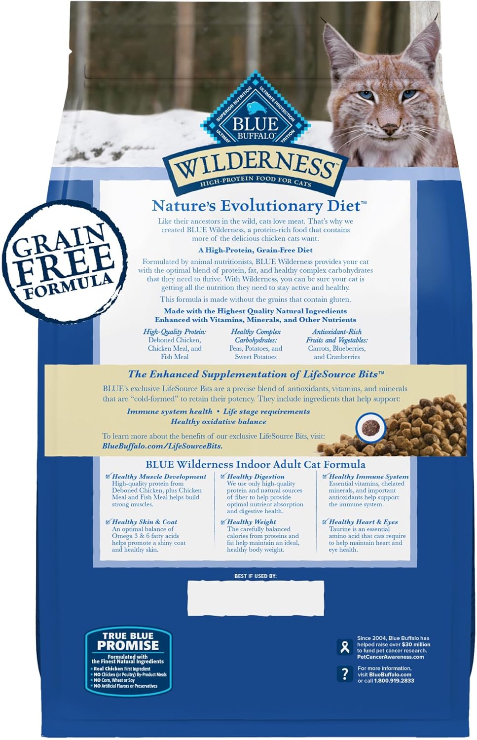 Blue Buffalo Wilderness Natural Adult Dry Cat Food Indoor Cats