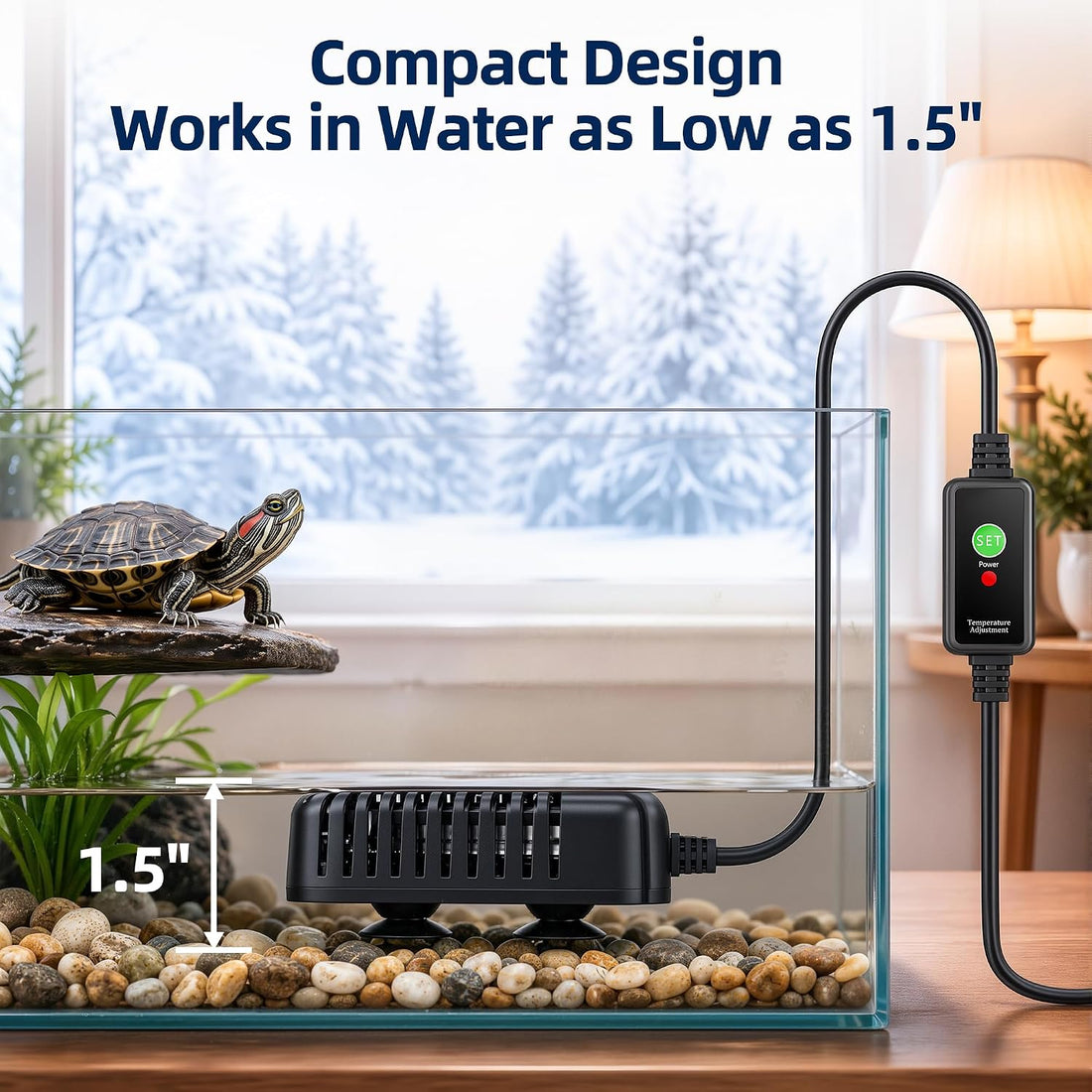 FREESEA Adjustable Turtle Tank Heater
