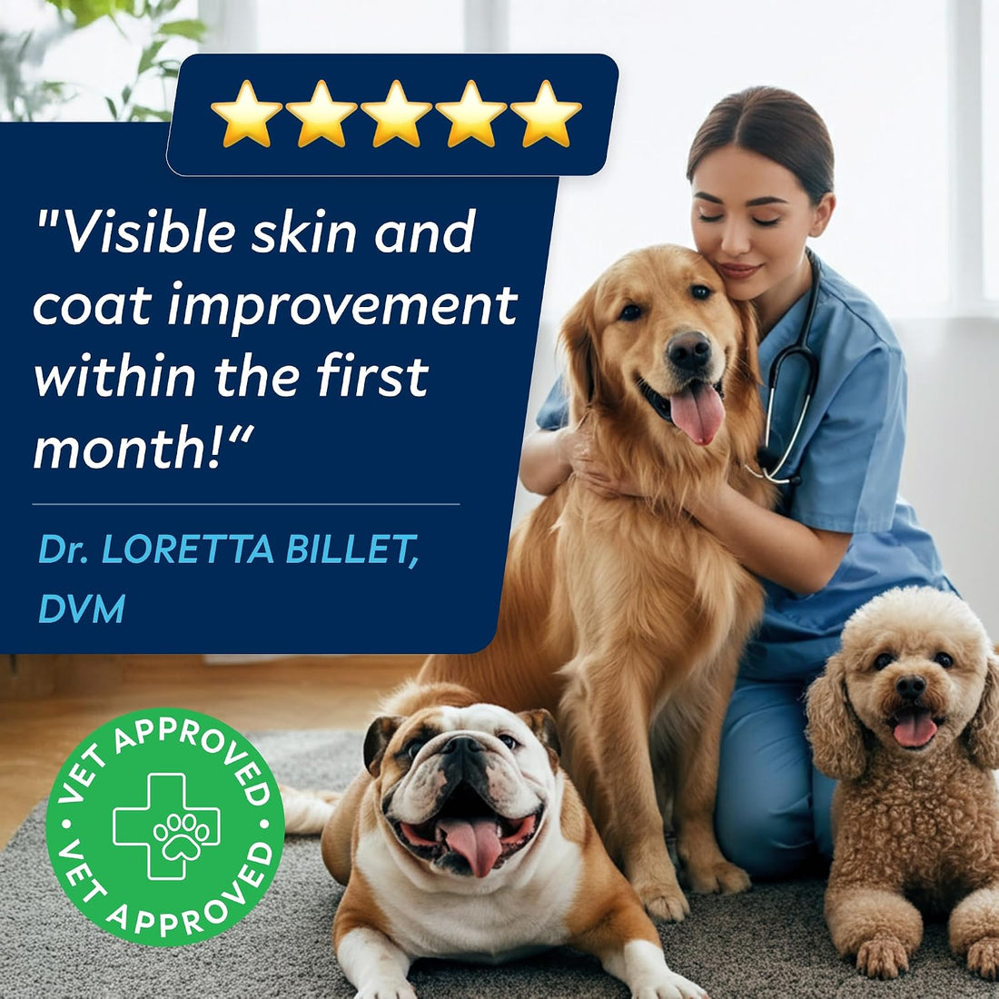 StrellaLab Fish Oil Omega 3 Treats for Dogs - Allergy & Itch Relief