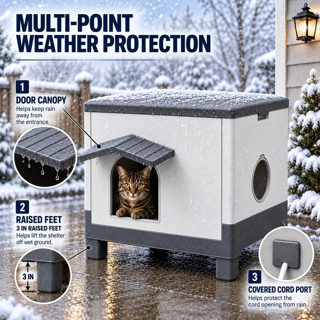 Tailtastic Heated Outdoor Cat House for Winter