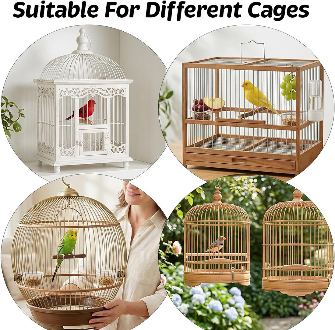 2Pcs Bird Cage Seed Catcher 73'' Adjustable Bird Cage Skirt Cover