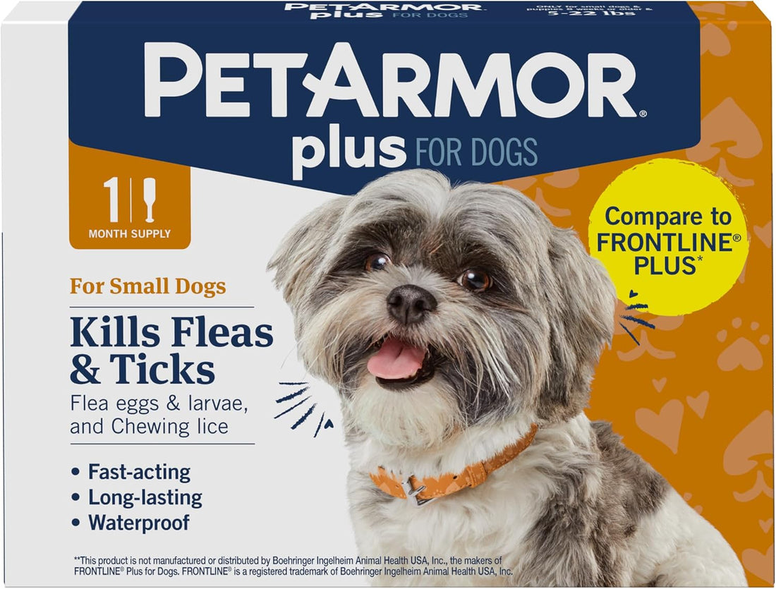 PetArmor Plus Flea & Tick Topical Dogs 5-22 lbs, 1-Month