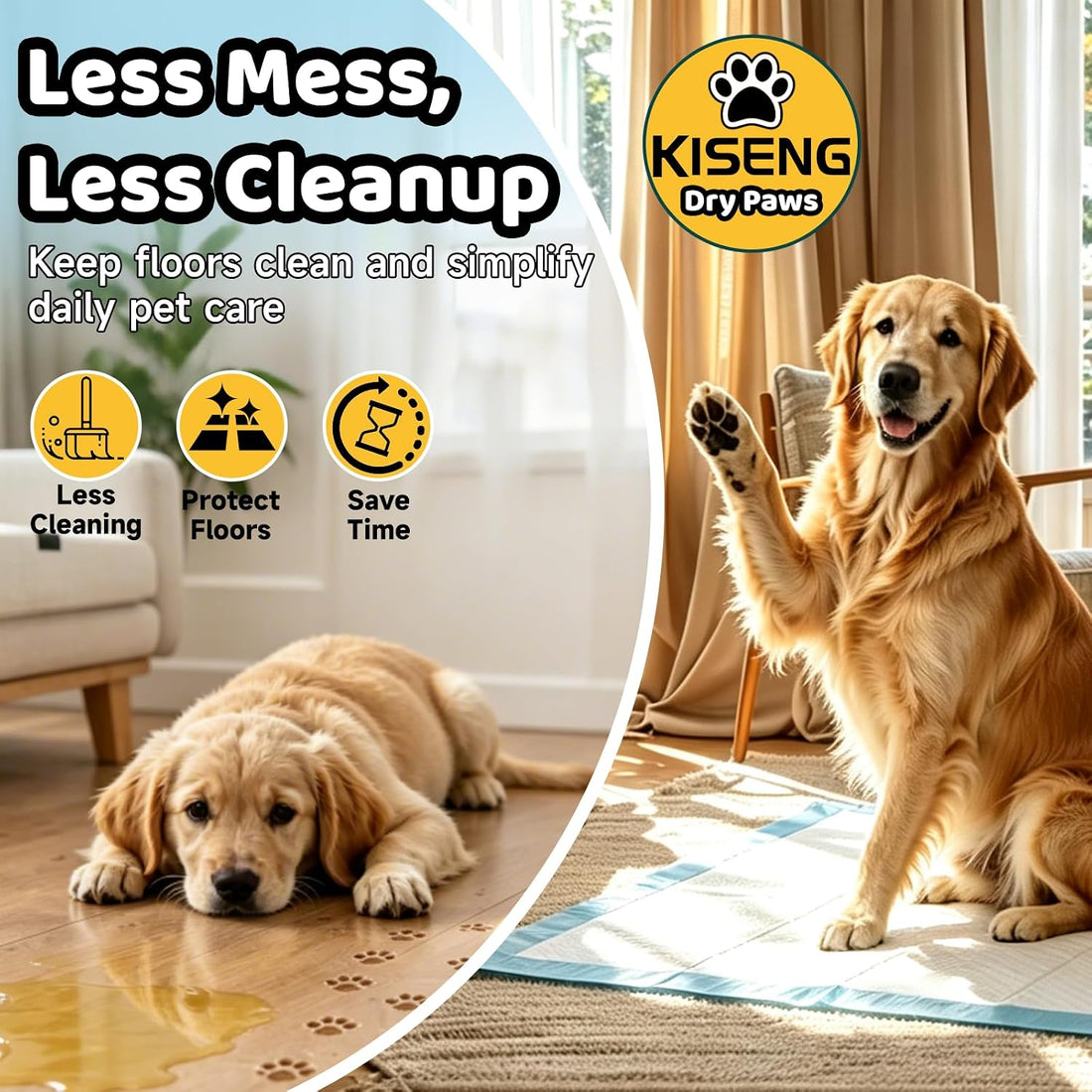 100 Count Dog Pee Pads 34" x 28"