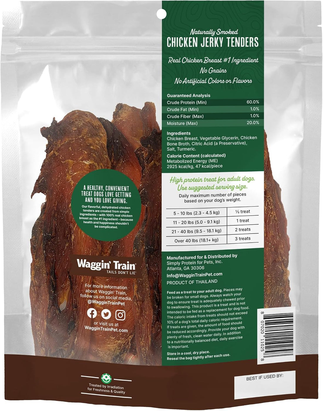 Waggin' Train Smoked Chicken Jerky Tenders for Dogs with Turmeric