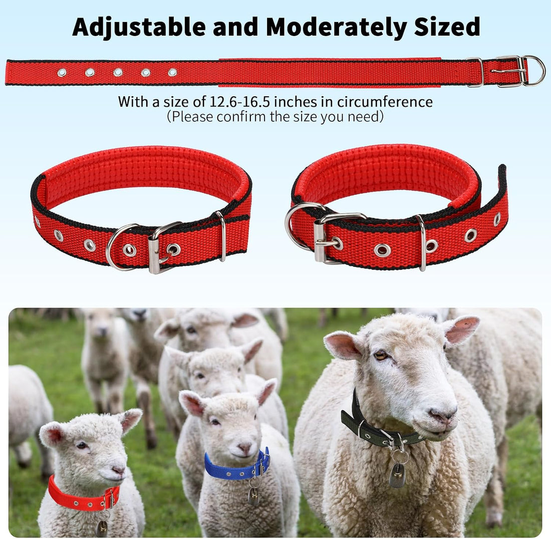 10 Sets Adjustable Goat Collars for Sheep Cows Horse Farm Animals