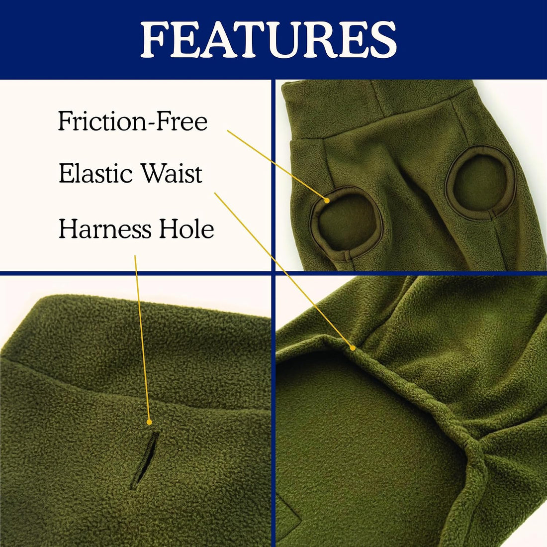 Dachshund Fleece Coat, Long Dog Sweater Jacket - Green, M