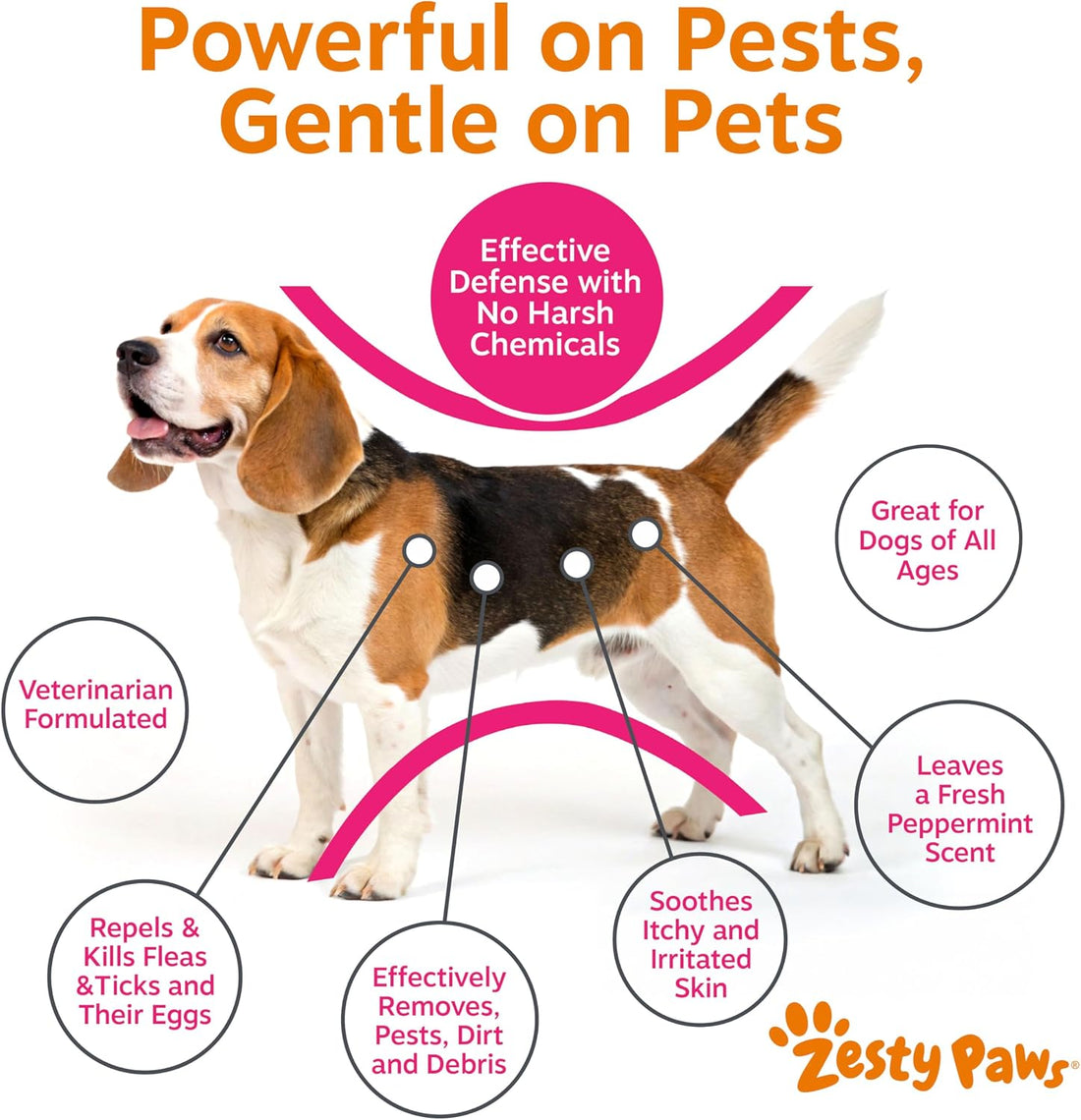 Zesty Paws Flea and Tick Shampoo for Dogs