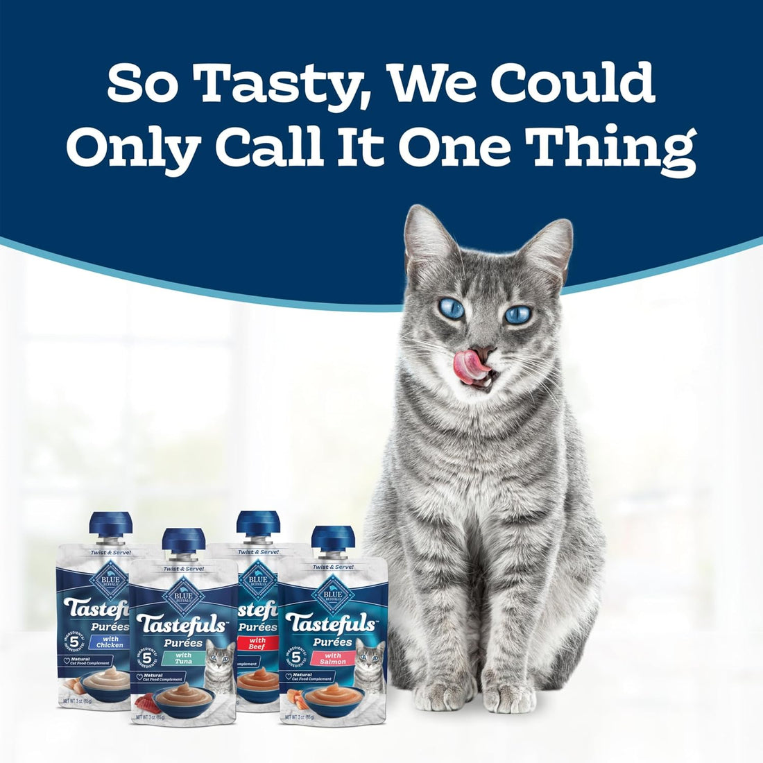 Blue Buffalo Tastefuls Purées Variety Pack Wet Cat Food Complement