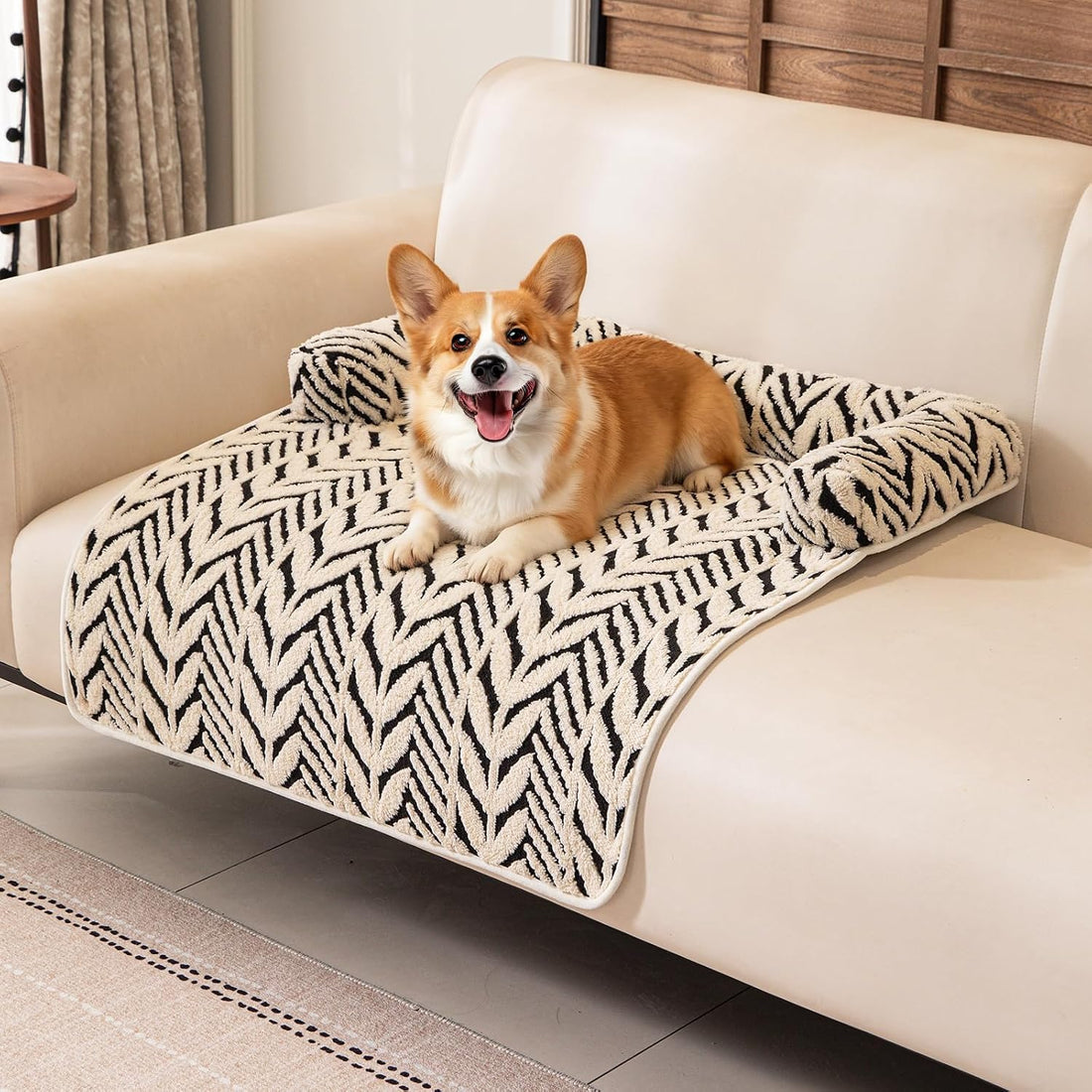 Cooling Pet Bed Mats with Neck & Head Support, 31.5 x 23.62 inch Khaki