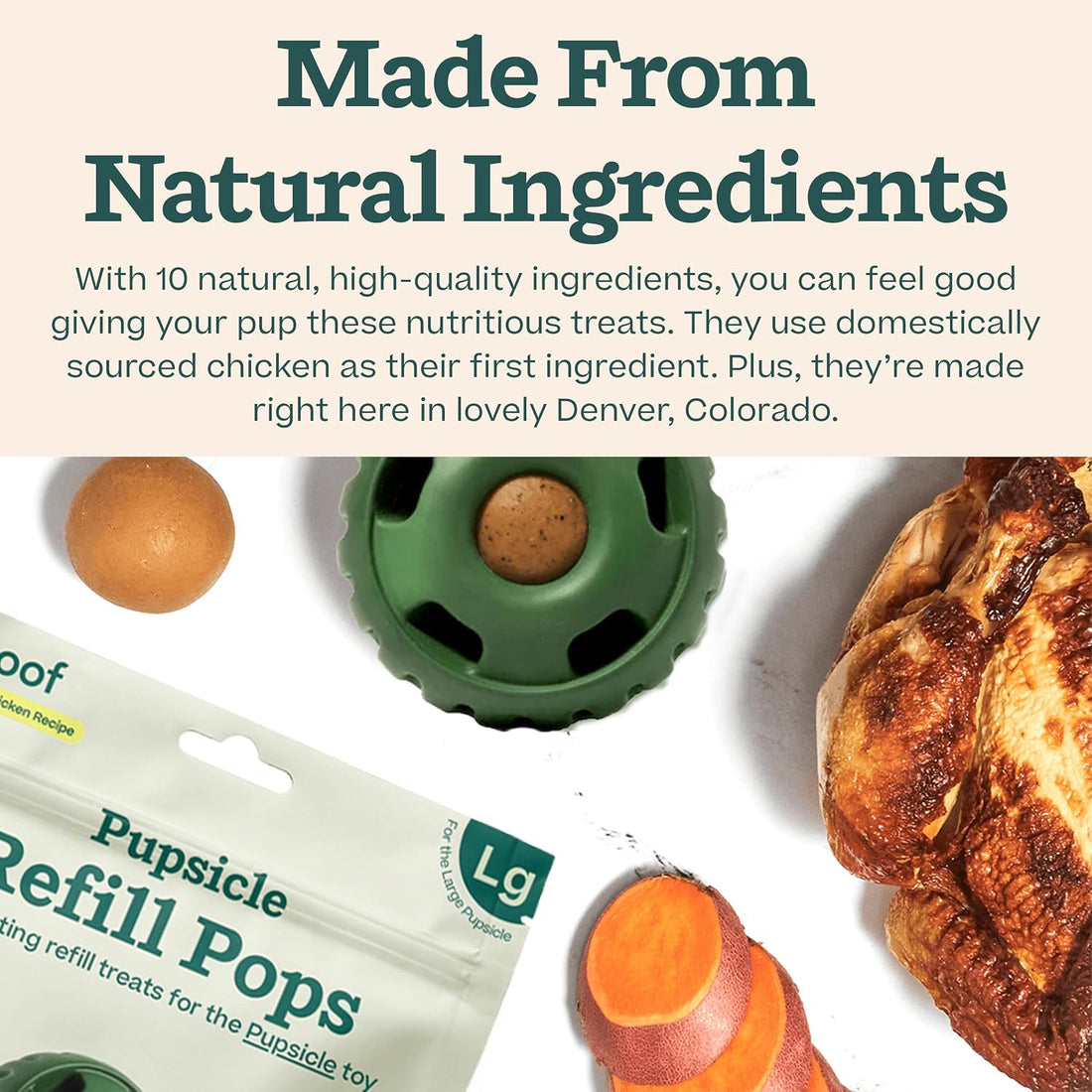 WOOF Pupsicle Chicken Refill Pops, Delicious Long Lasting Dog Treats