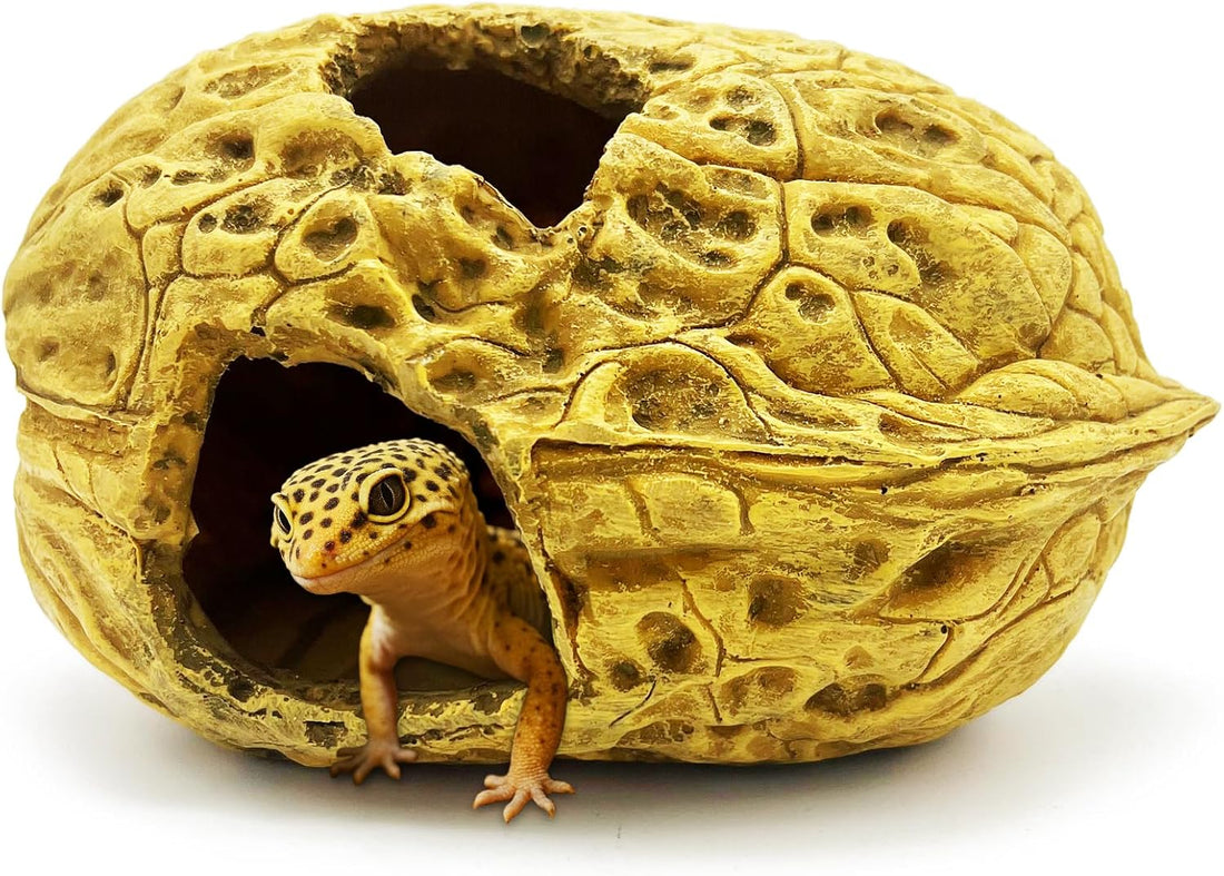 Pumpkin Leopard Gecko Hide Reptile Bearded Dragon Tank Hideout Caves