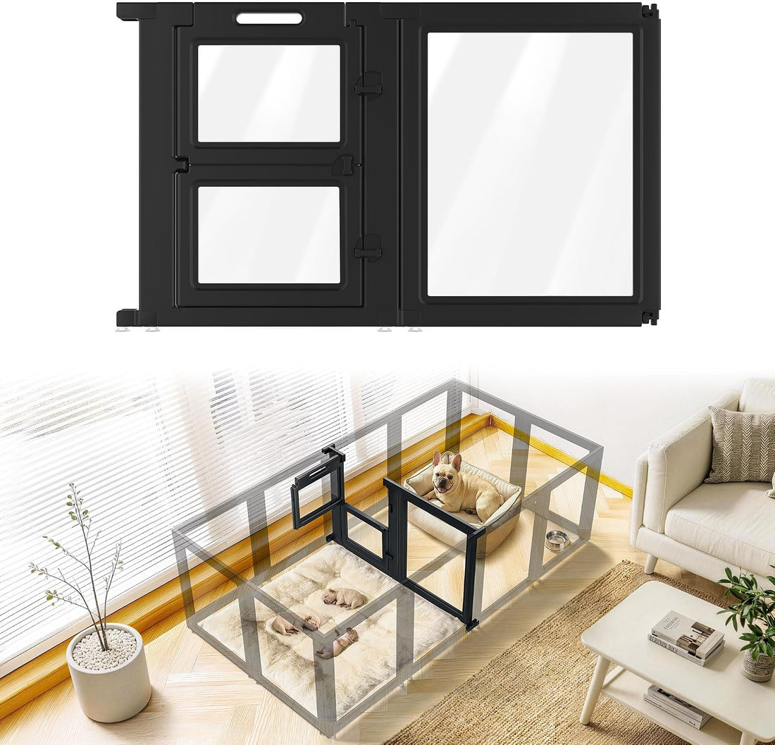 FXW Add-On Whelping Gate & Panel for AuraSpace Acrylic Indoor Dog