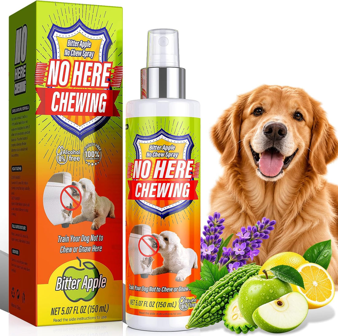 Bitter Apple Spray for Dogs – No Chew Spray to Stop Chewing